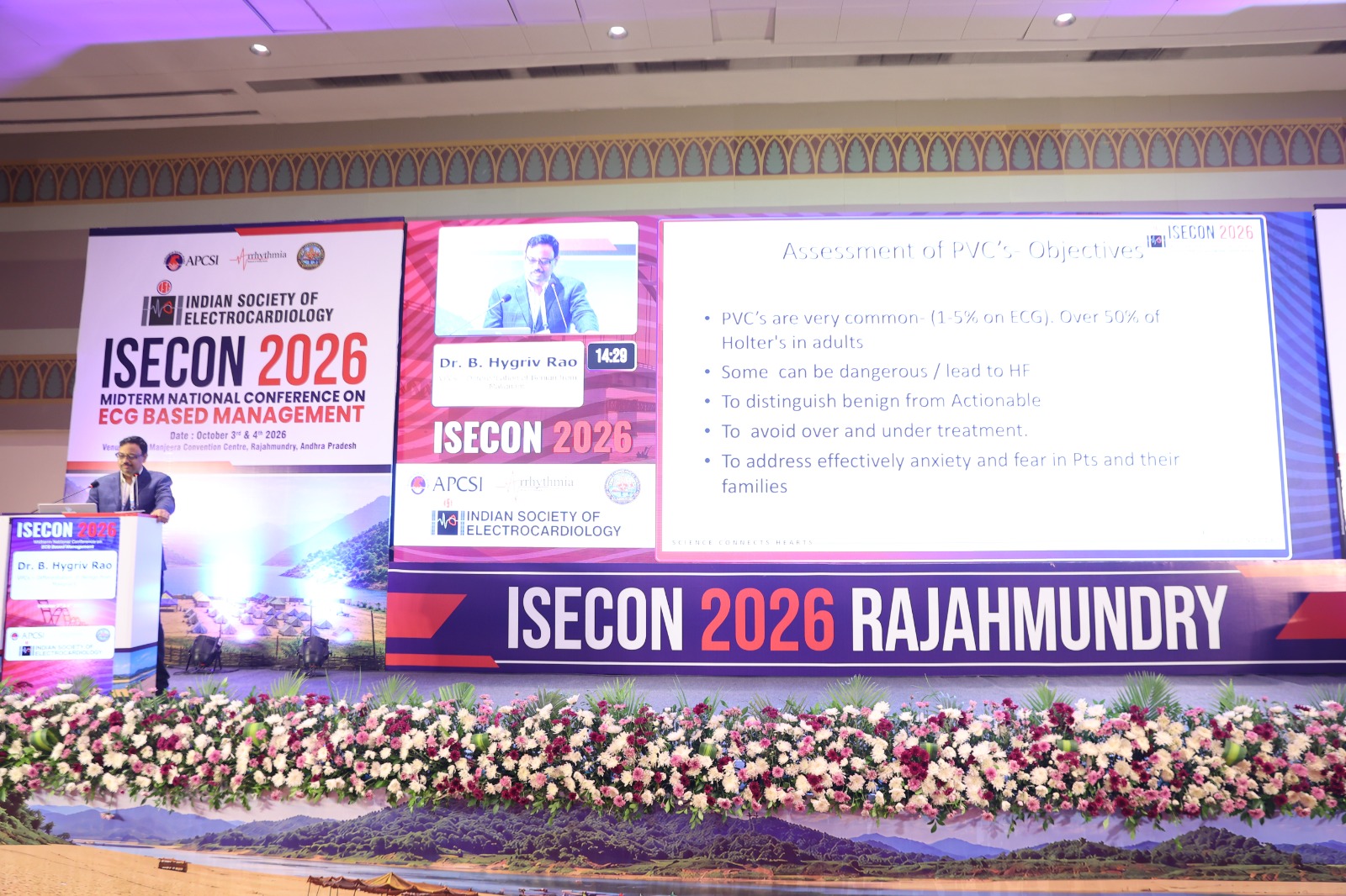 ISECON 2026 conference stage and presentation